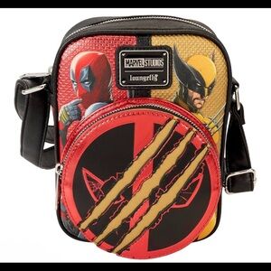 Loungefly Marvel Deadpool & Wolverine Crossbody Bag (NWT)